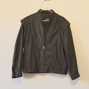 SILVER SHADOW GENUINE VINTAGE MEN'S LEATHER JACKET SIZE 42